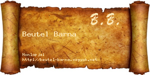 Beutel Barna névjegykártya